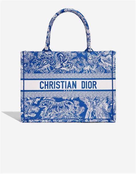 christian dior blue and white bag|christian dior canvas book tote.